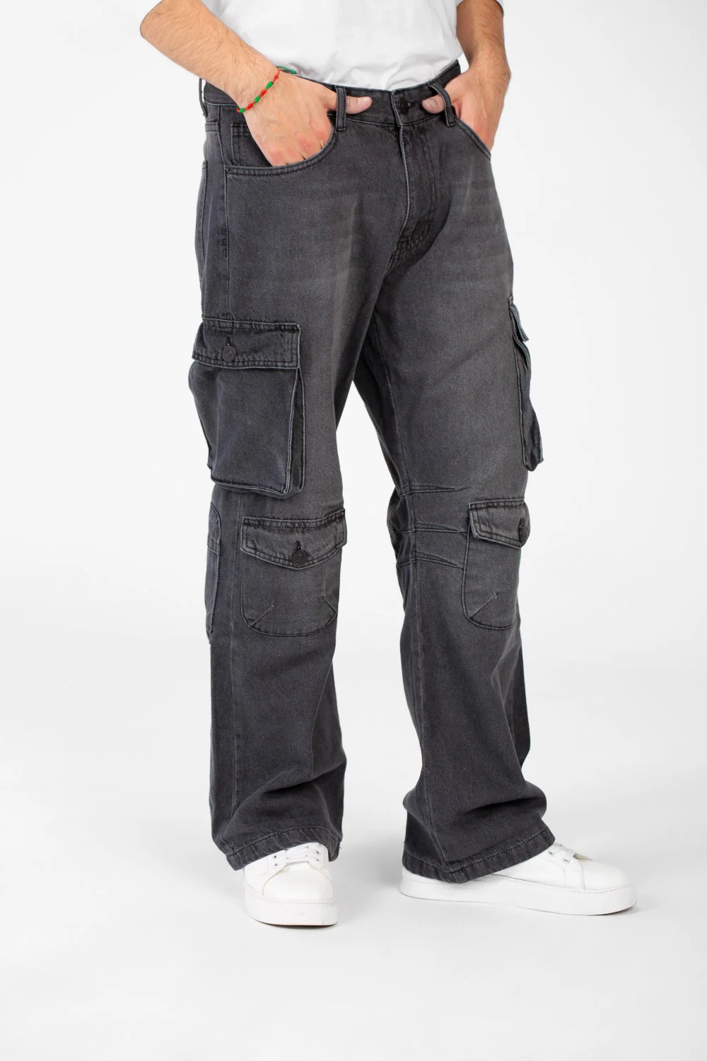 Men's Cargo Jeans Pants With Modern Pockets And A Comfortable Fit - Image 7