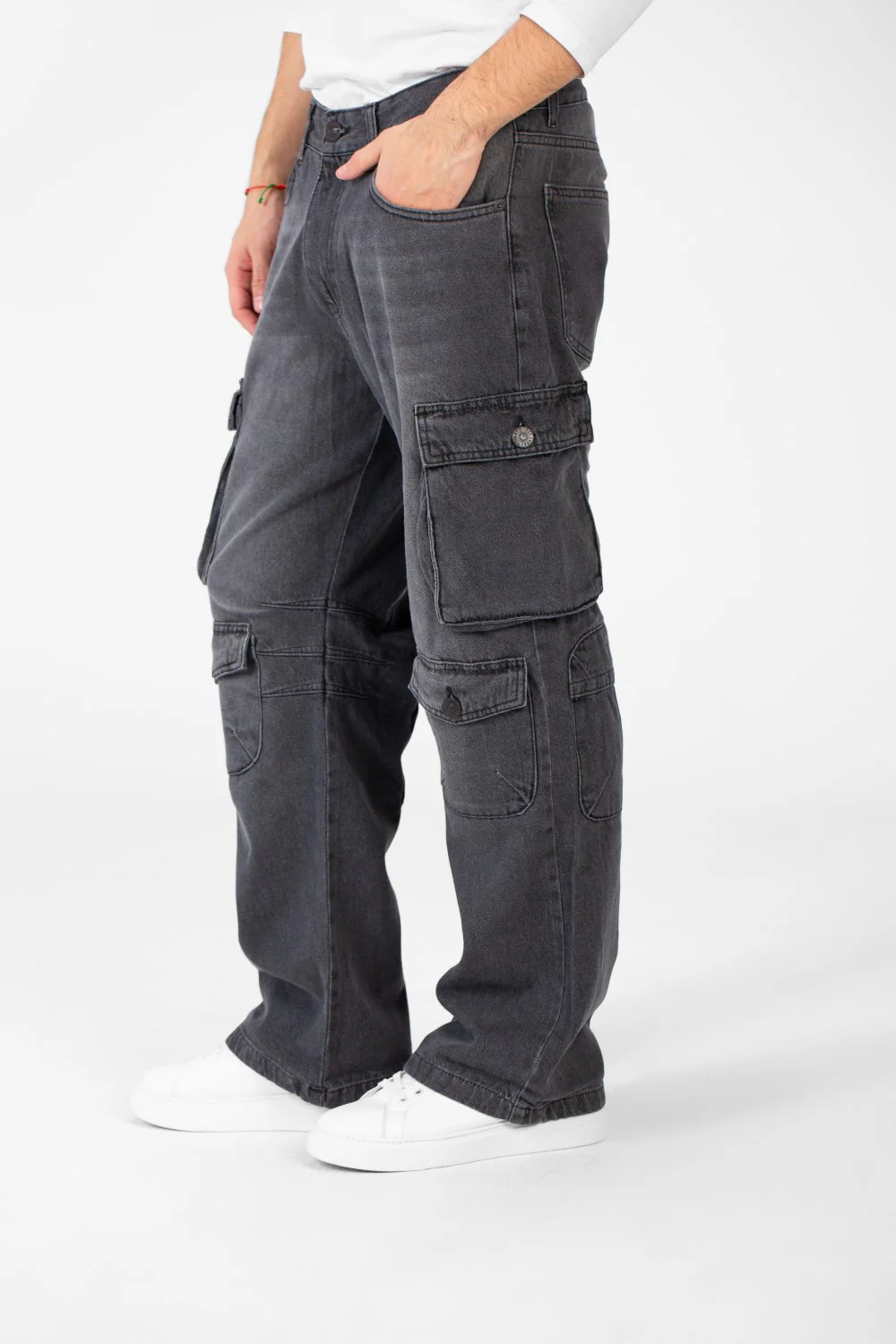 Men's Cargo Jeans Pants With Modern Pockets And A Comfortable Fit - Image 8