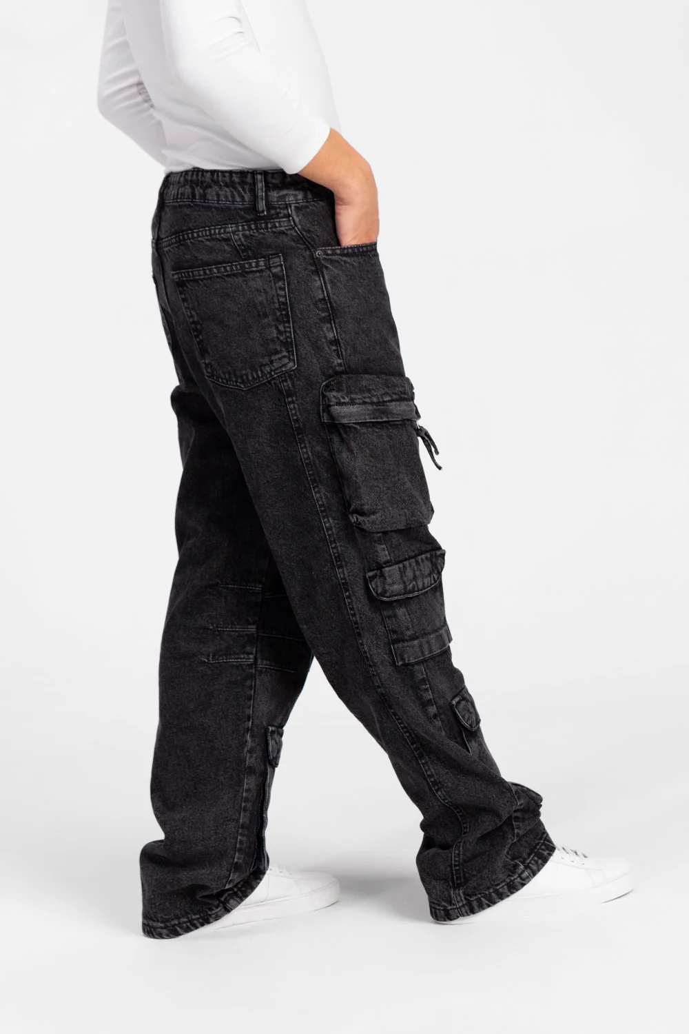 Men's Cargo Jeans Pants With Modern Pockets In Comfortable Material - Image 11