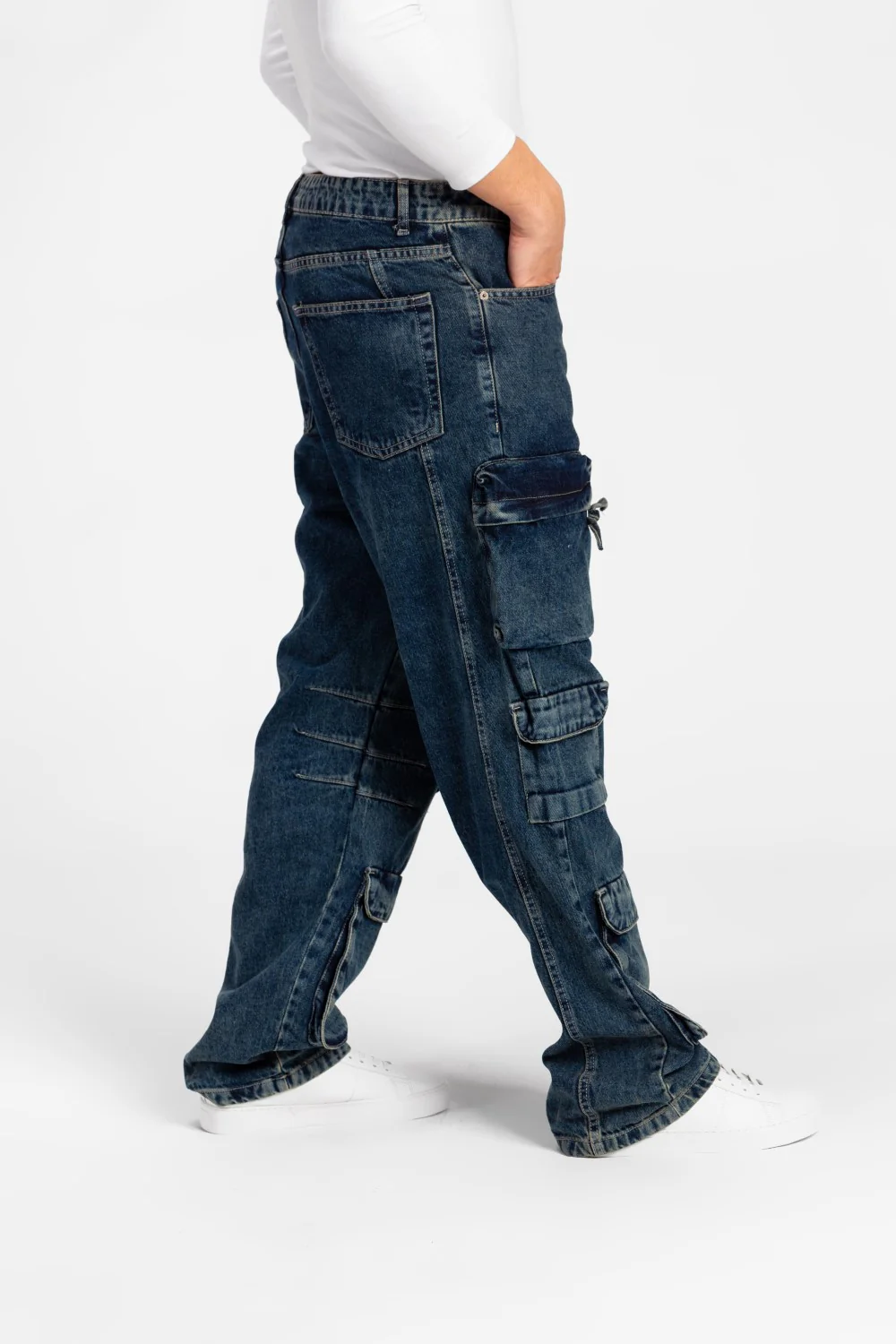 Men's Cargo Jeans Pants With Modern Pockets In Comfortable Material - Image 15