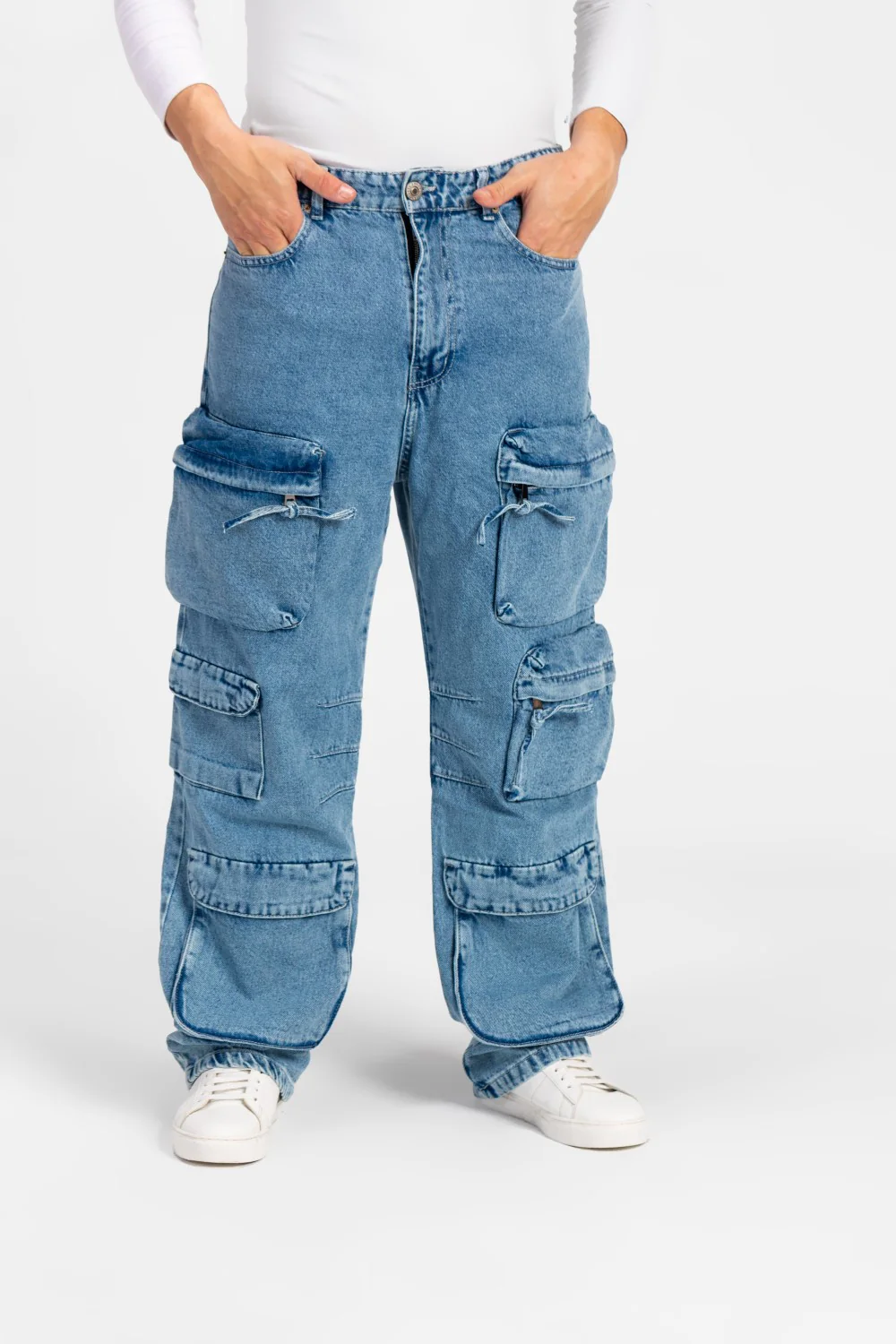 Men's Cargo Jeans Pants With Modern Pockets In Comfortable Material - Image 17