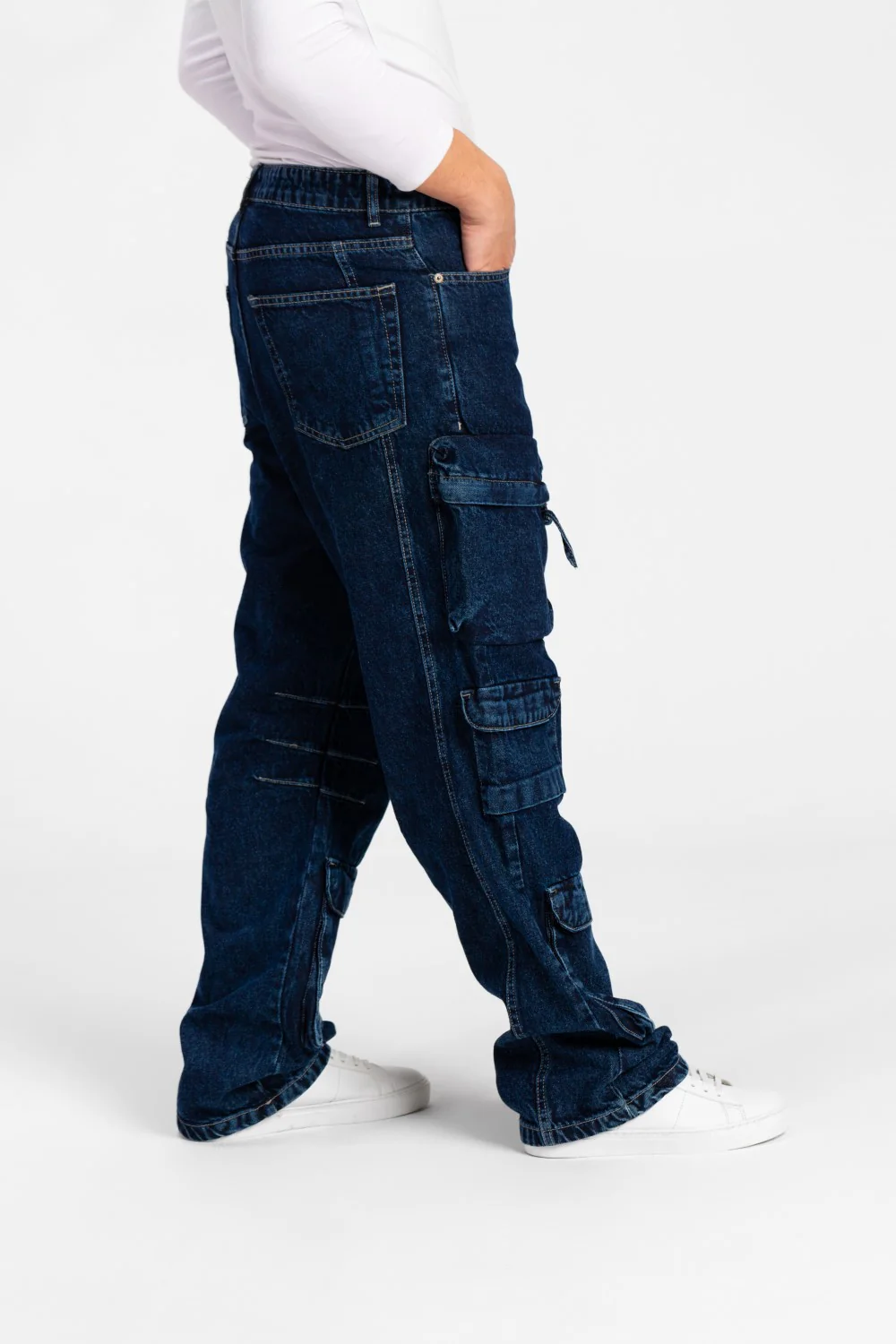 Men's Cargo Jeans Pants With Modern Pockets In Comfortable Material - Image 23