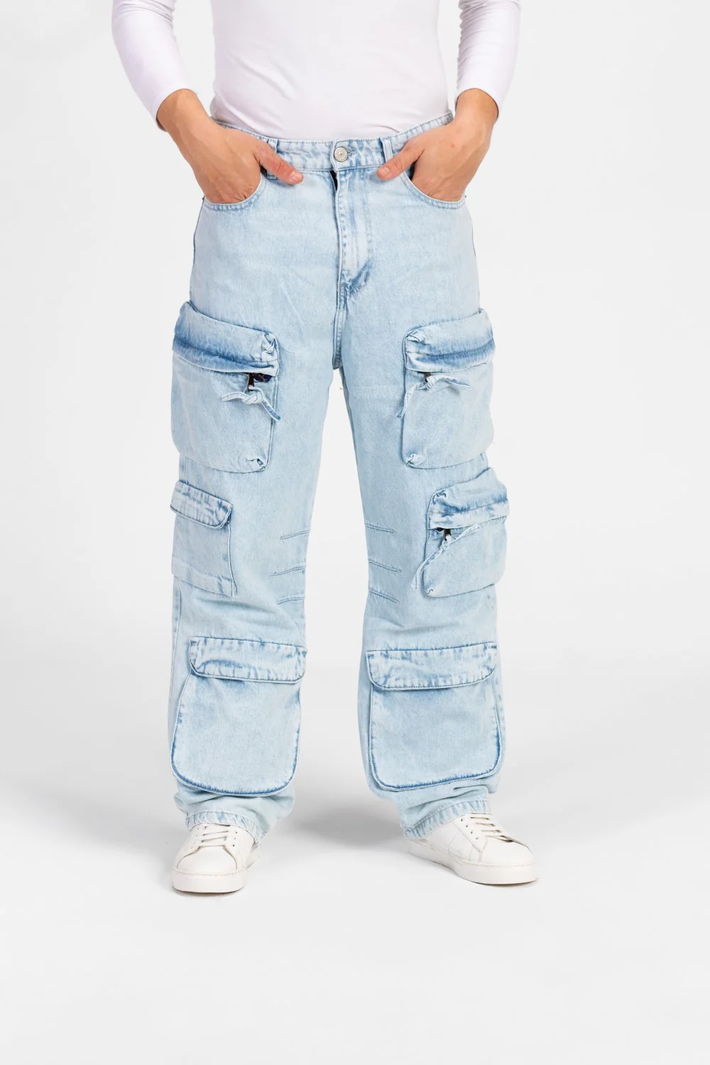 Men's Cargo Jeans Pants With Modern Pockets In Comfortable Material - Image 25
