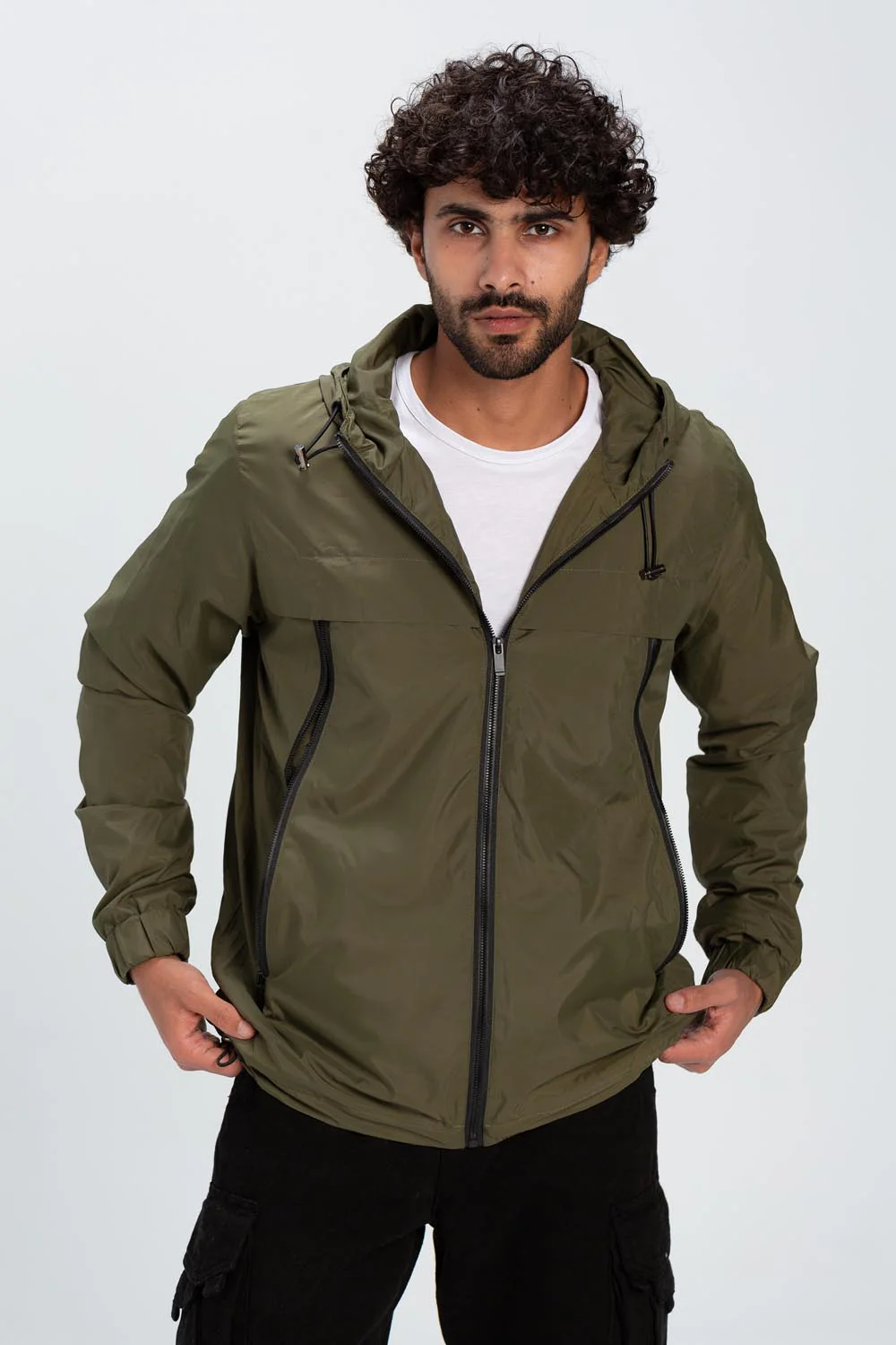 Men's Casual Full Zipper Waterproof Back Printed Jacket With Unique Style - Image 9