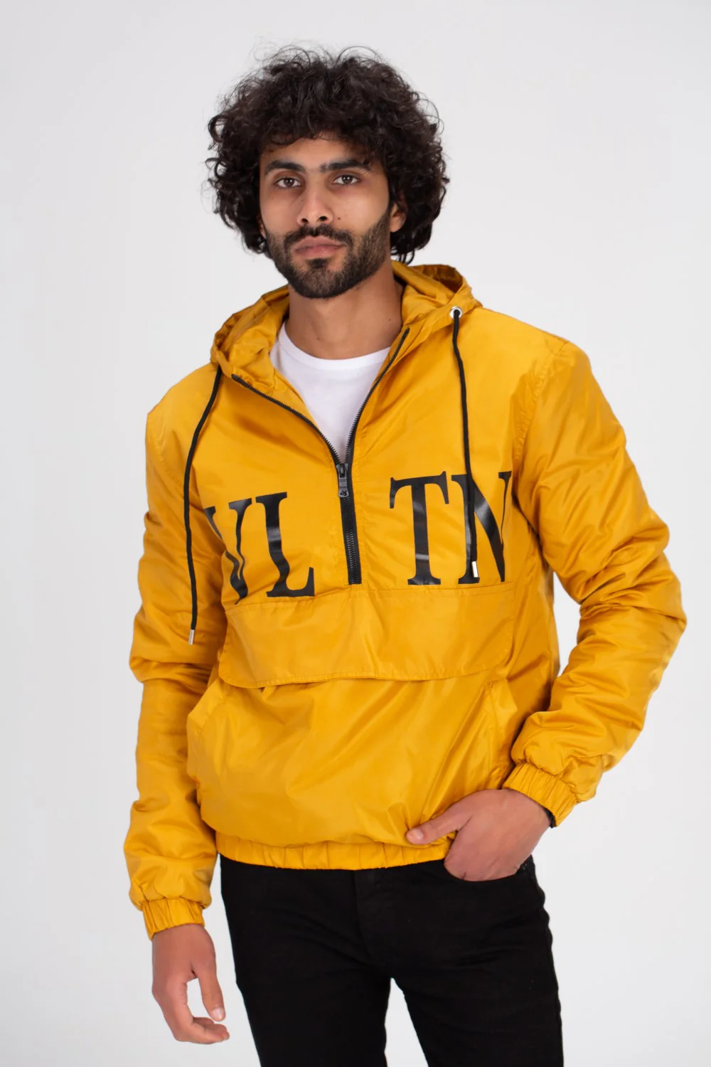 Men's Casual Half Zipper Front Printed Waterproof Sweatshirt - Image 3