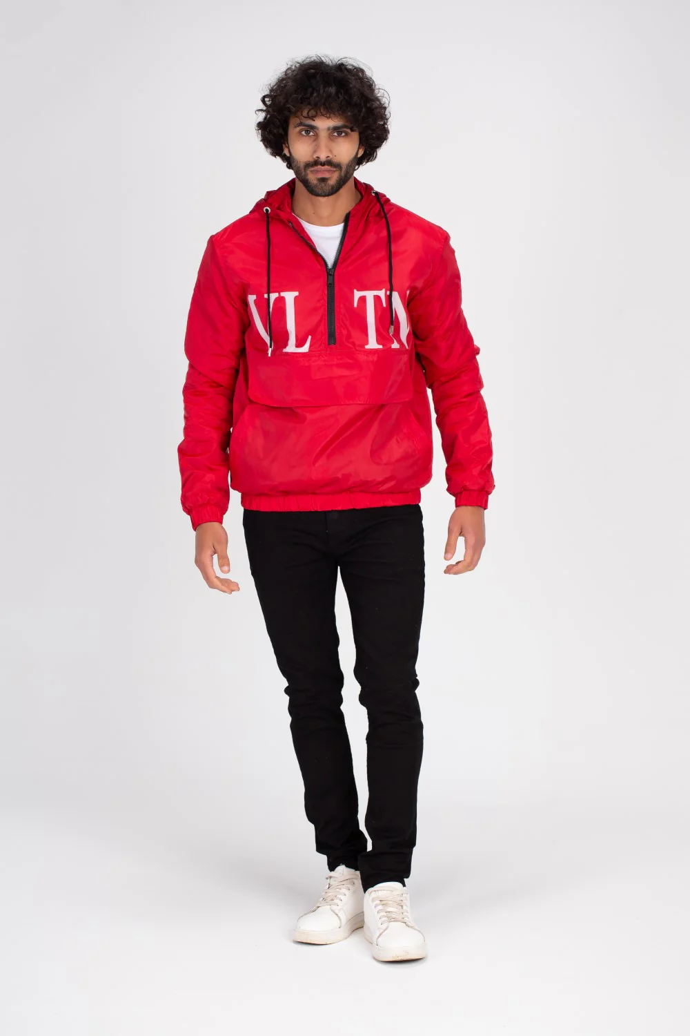 Men's Casual Half Zipper Front Printed Waterproof Sweatshirt - Image 4
