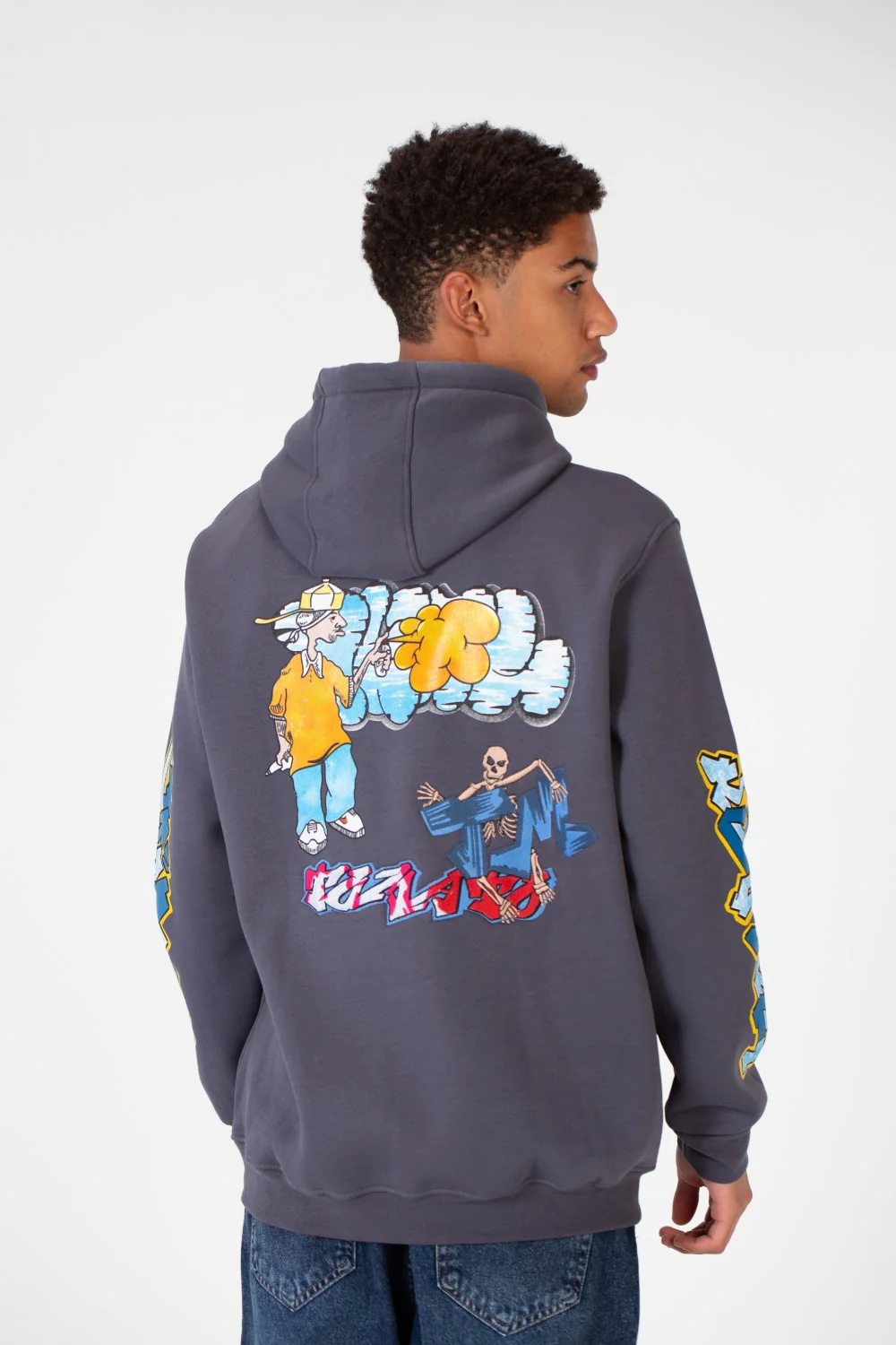 Men's Casual Hoodie Sweatshirt Printed In Melton Material - Image 2