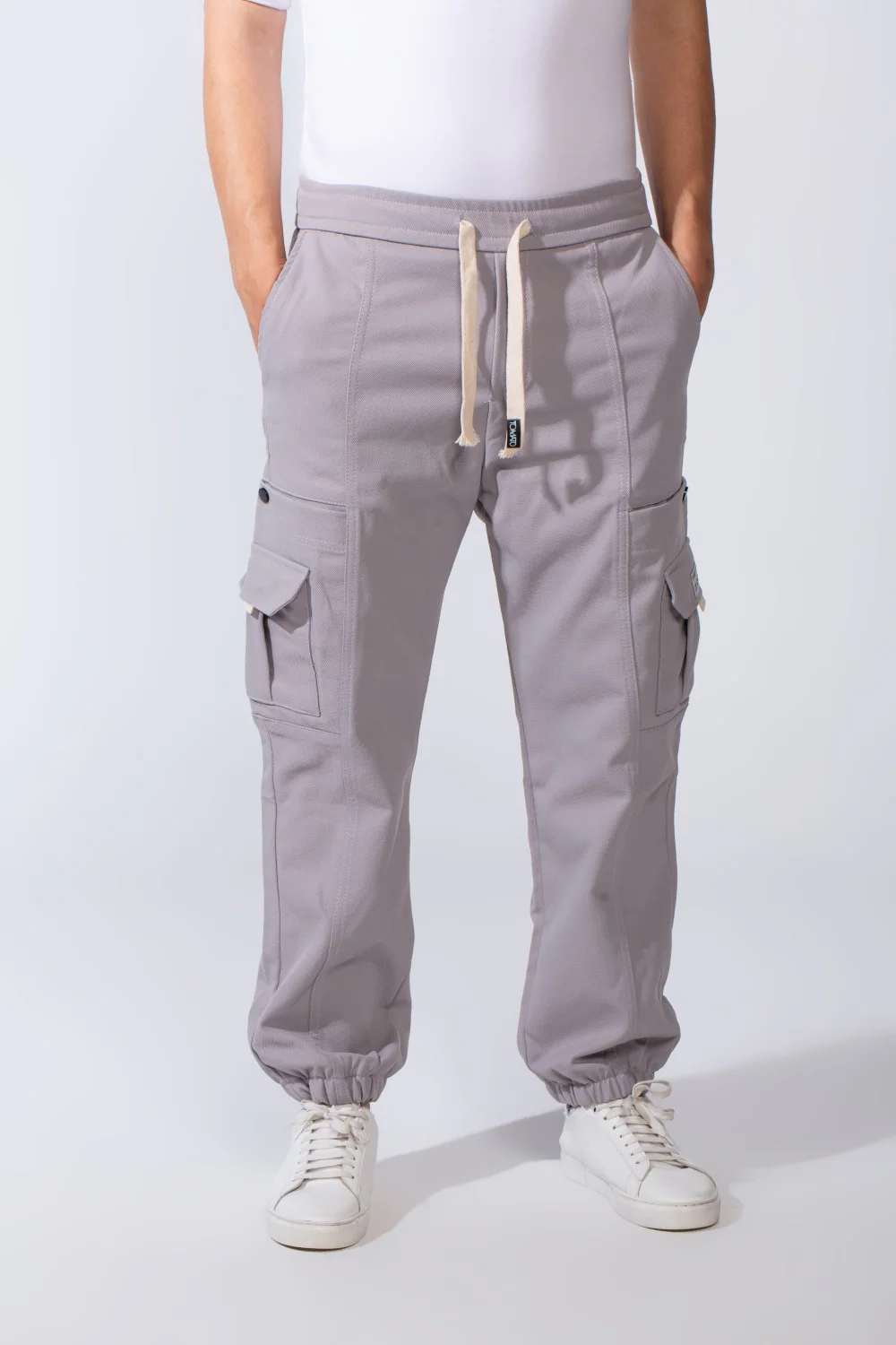 Men's Casual Joggar With Elastic Waistband And Ankles Multiple Pockets Flip Details Modern Sporty Cargo Pants - Image 5