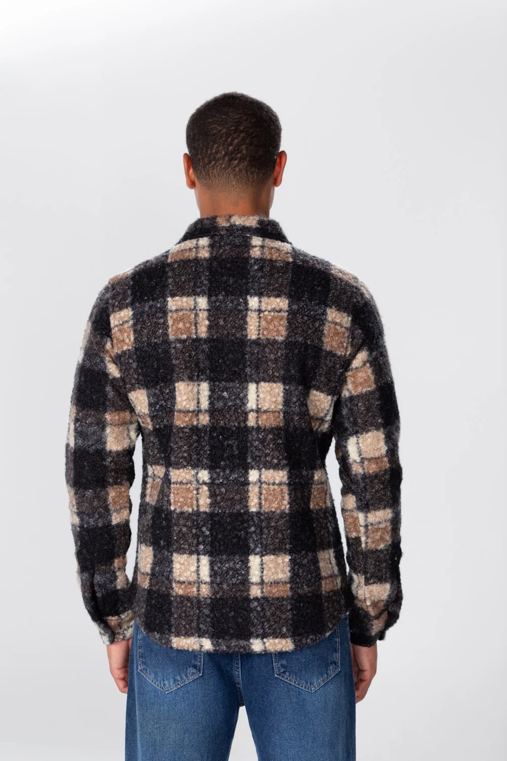 Men's Checked Shirt With Buttons And Front Pockets 1 - Image 2