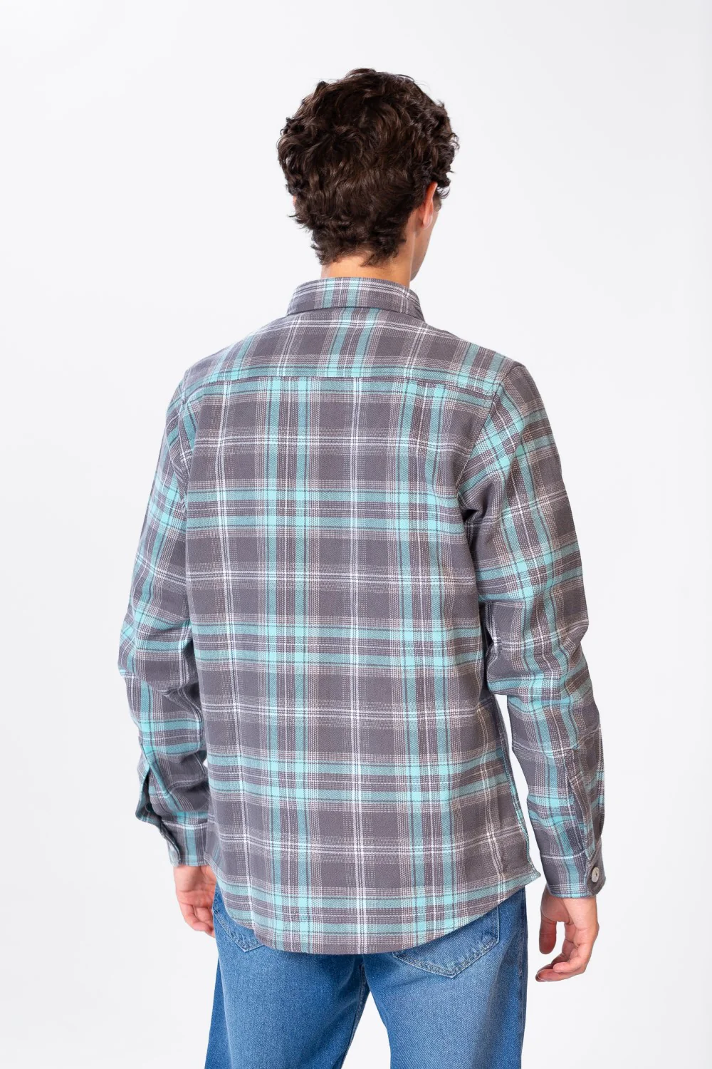 Men's Checked Shirt With Buttons And Pockets - Image 2
