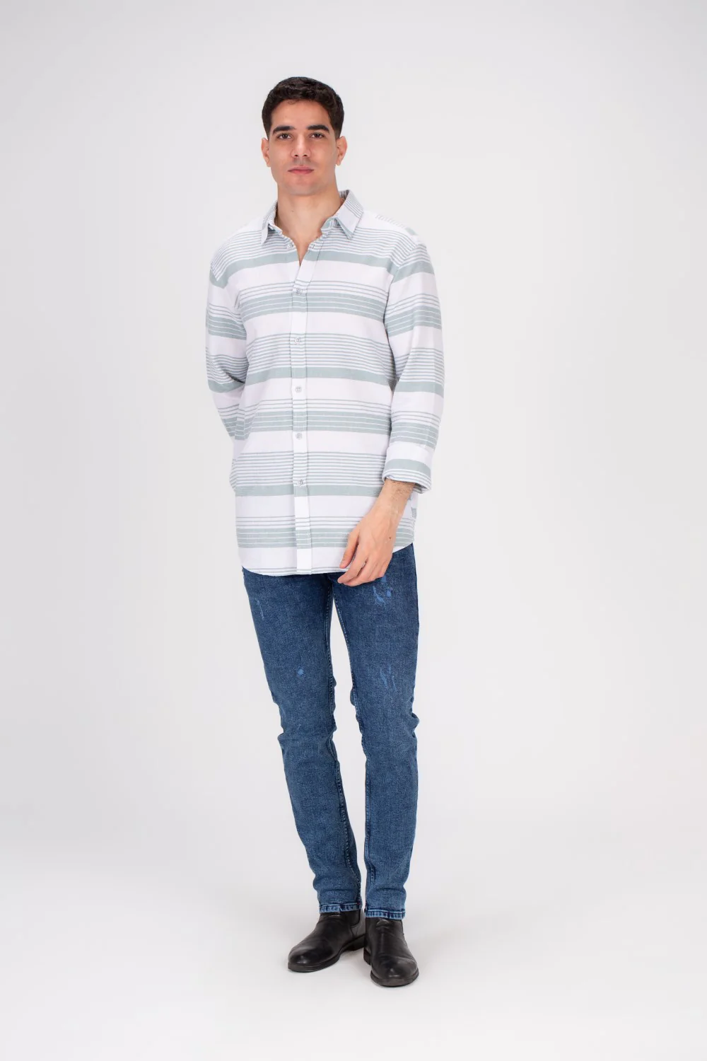Men's Checked Soft Material Unique Style Shirt Perfect For Chilly Days Or Casual Outings - Image 10