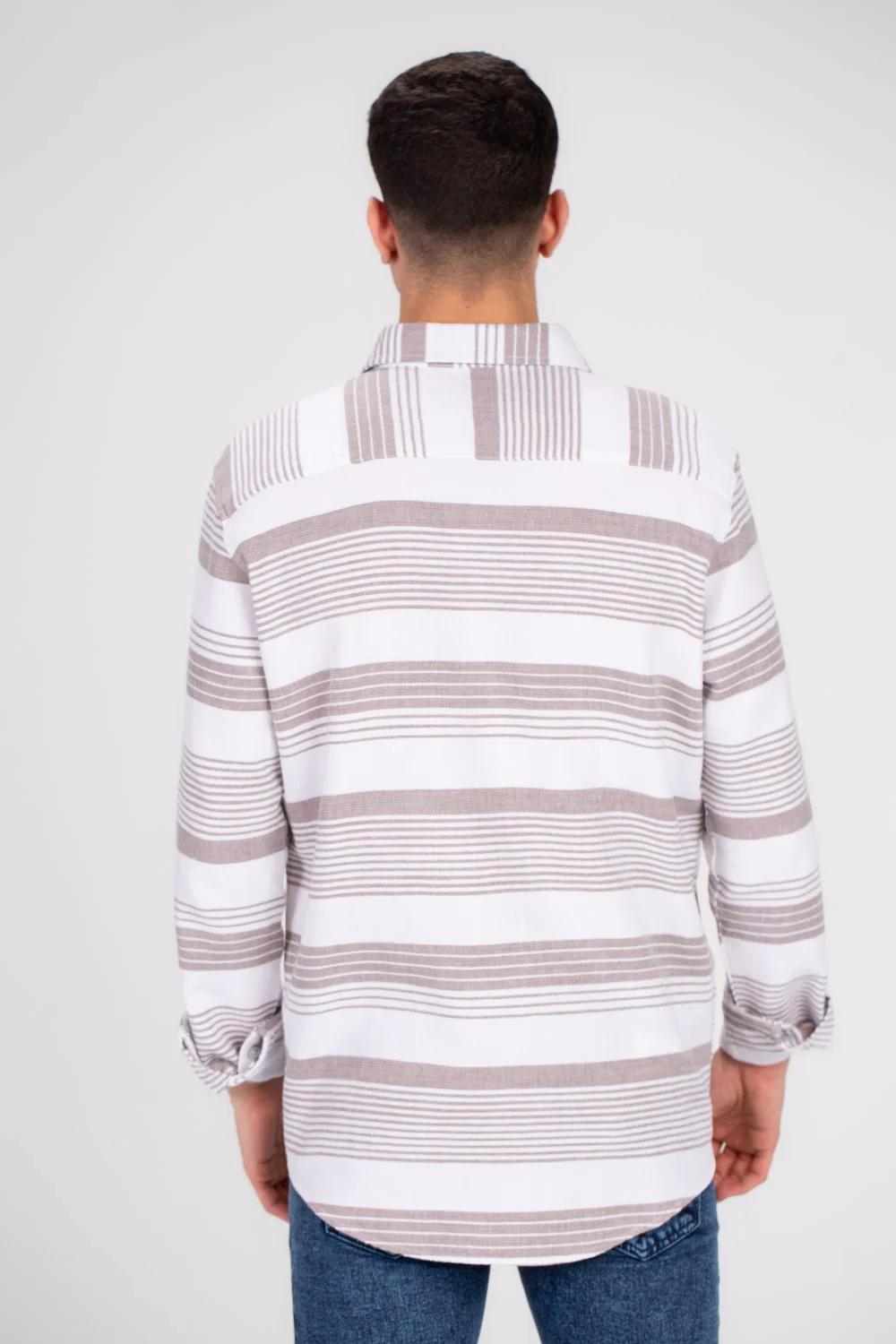Men's Checked Soft Material Unique Style Shirt Perfect For Chilly Days Or Casual Outings - Image 2