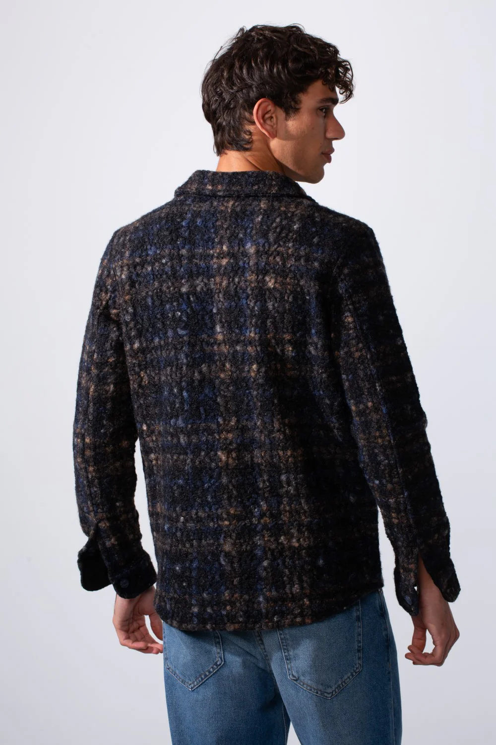 Men's Checked Wool Slim Fit Shirt - Image 2