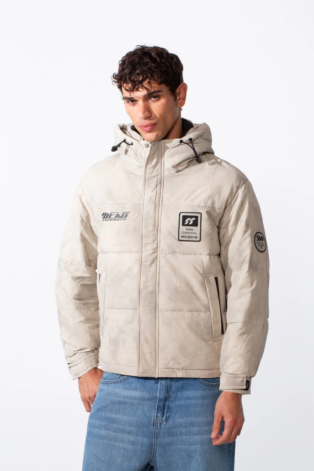Men's Cloud Wash Zip Waterproof Hood Jacket