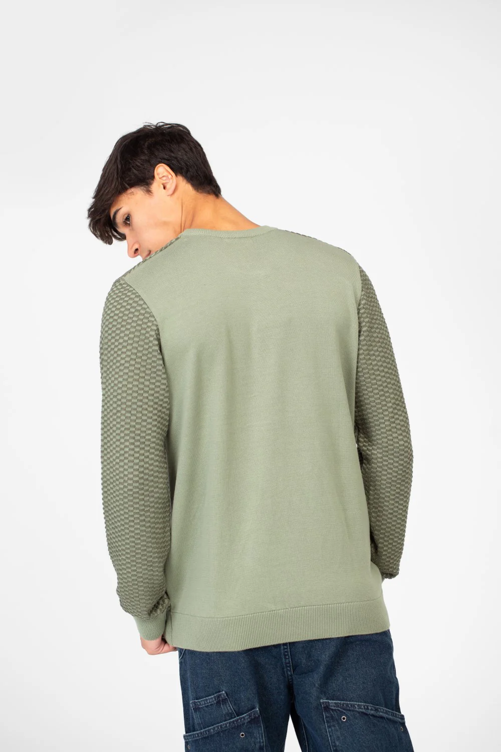 Men's Cotton Crew Neck Pullover Sweater - Image 2