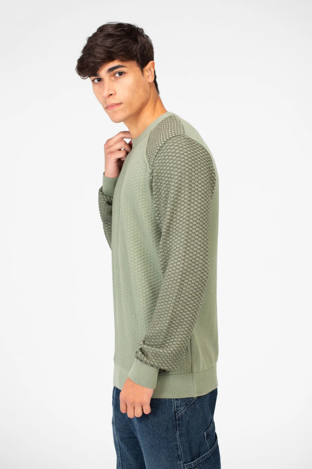 Men's Cotton Crew Neck Pullover Sweater - Image 3