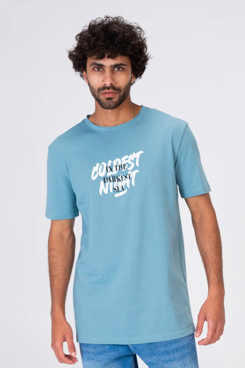 Mens Cotton Half Sleeve T-shirt With Front And Back Print - Image 6