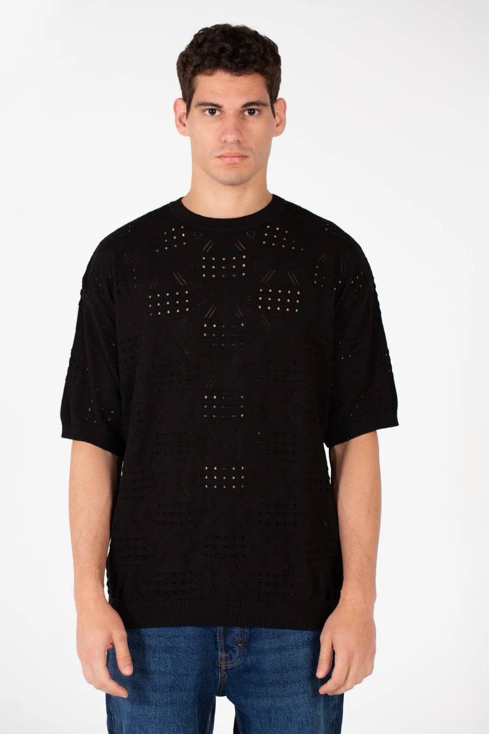 Men's Cotton Jakar Slim Fit Half Sleeve T-Shirt