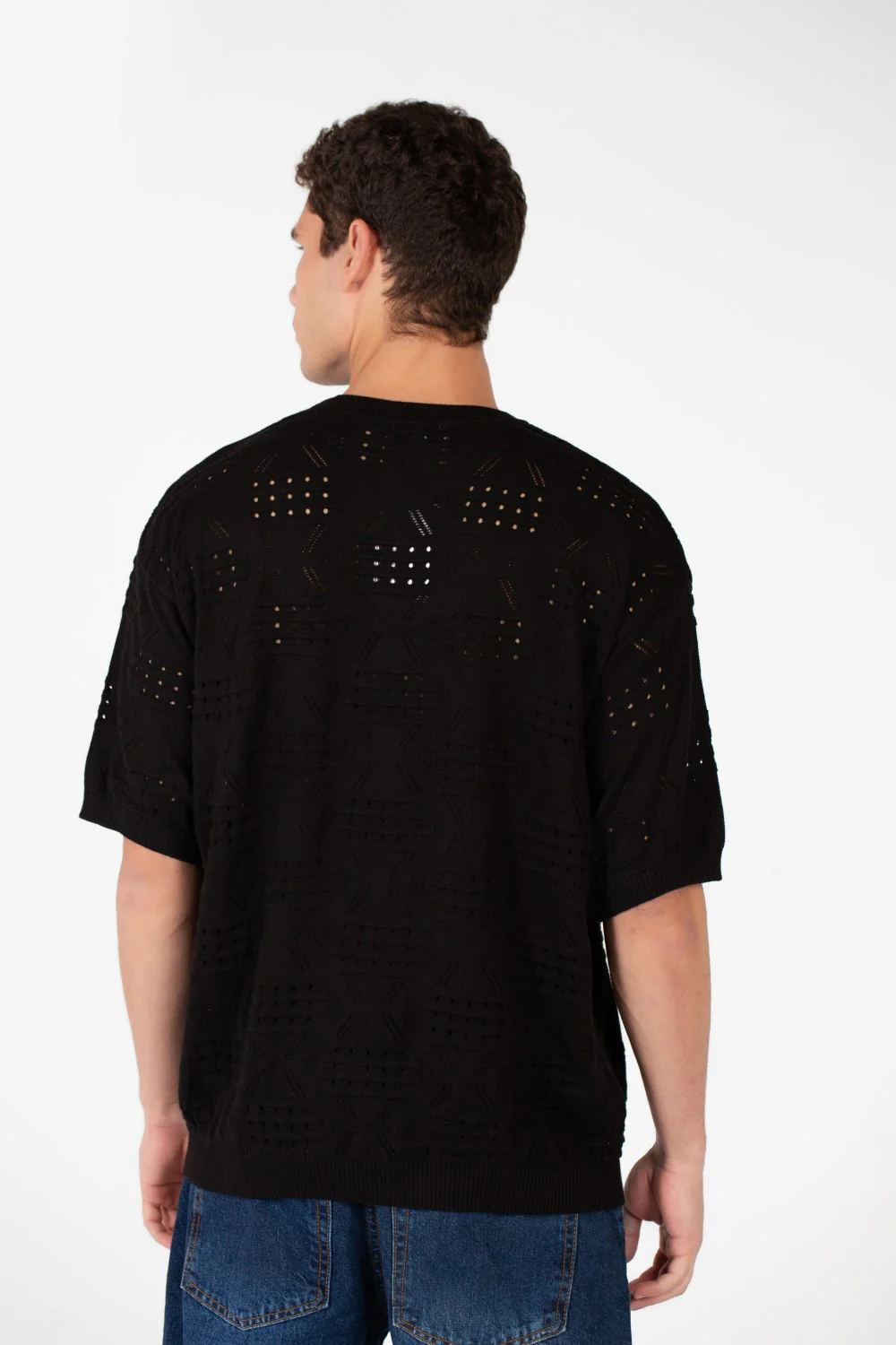 Men's Cotton Jakar Slim Fit Half Sleeve T-Shirt - Image 2