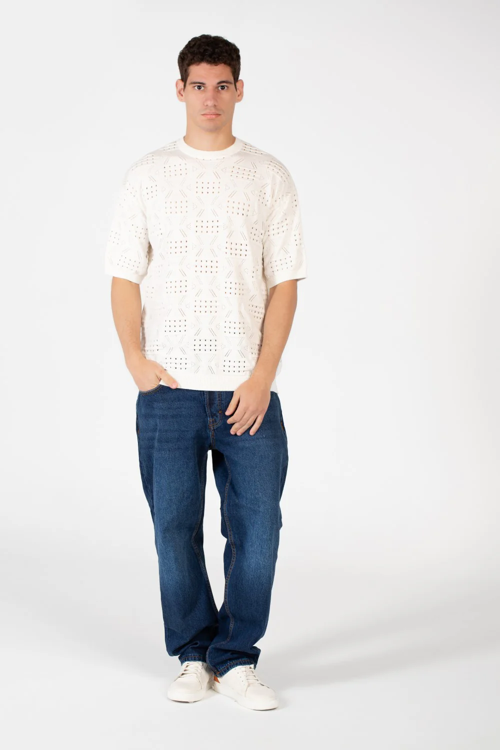 Men's Cotton Jakar Slim Fit Half Sleeve T-Shirt - Image 8