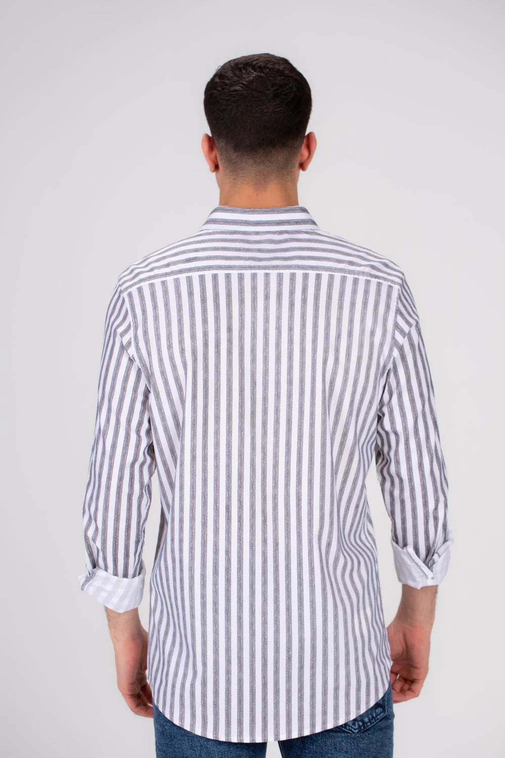 Men's Cotton Regular Fit Striped Details Long Sleeves Shirt Perfect For Any Casual Occasion - Image 5