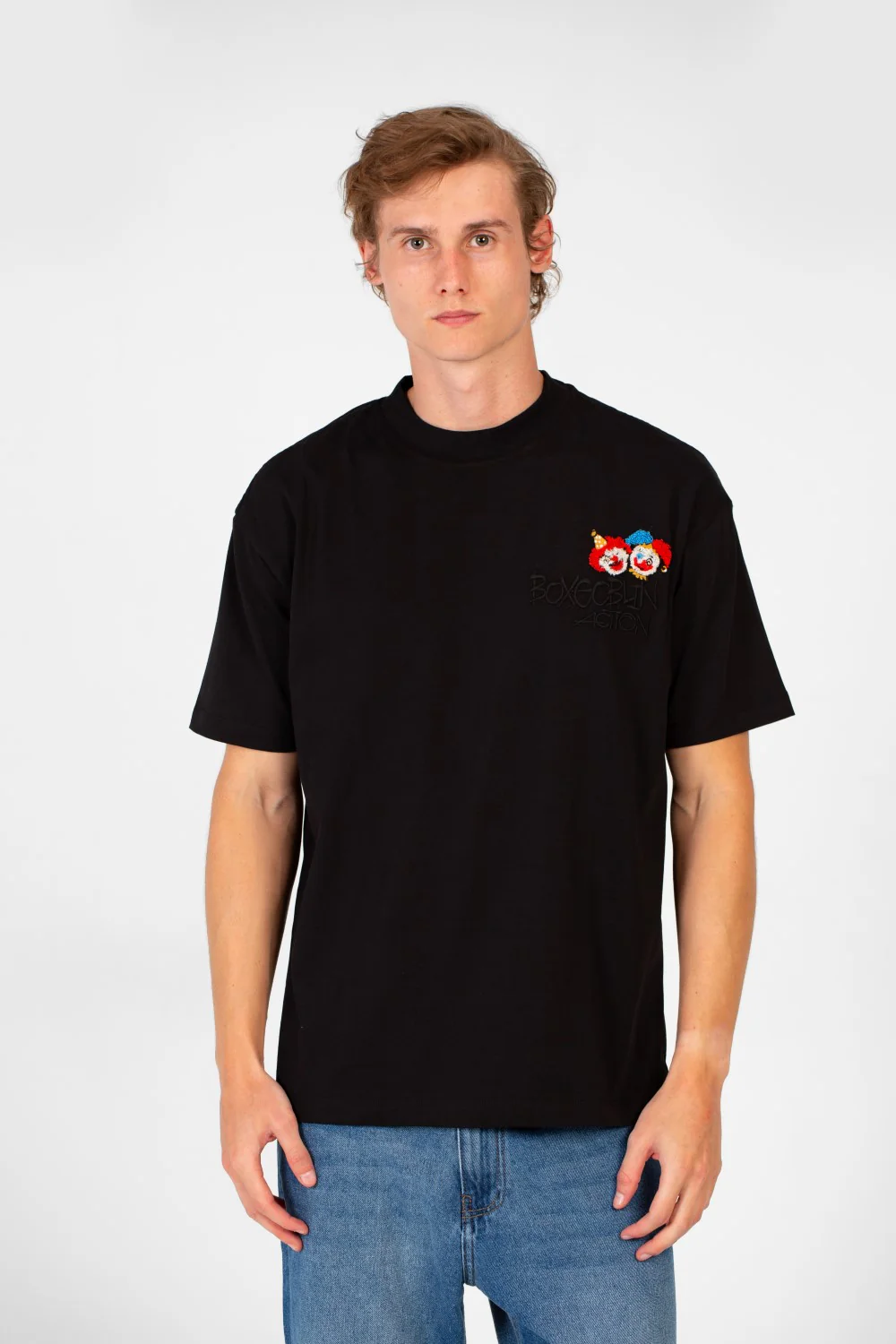 Men's Crew Neck Graphic Print Regular Fit Half Sleeve T-Shirt