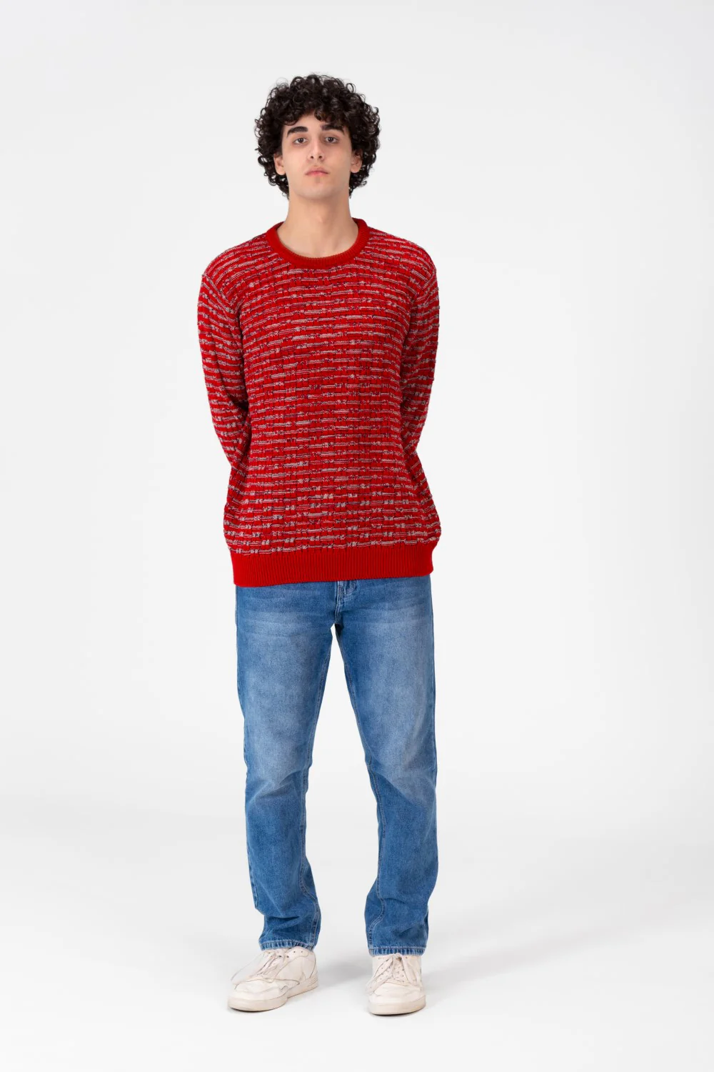Men's Crew Neck Pullover With Basic Details - Image 12