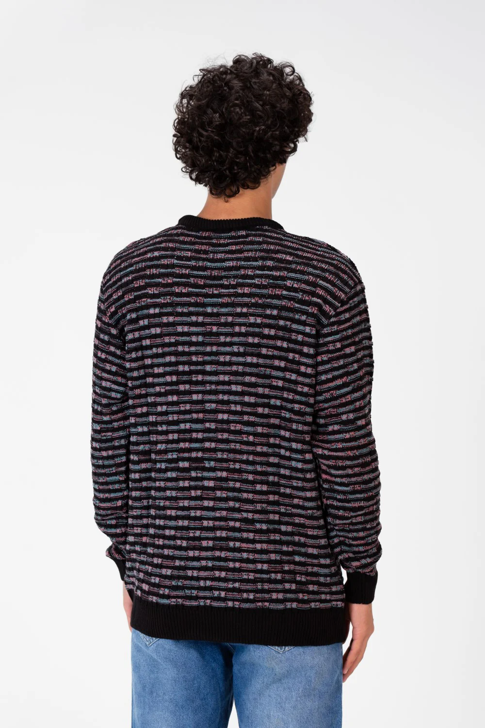 Men's Crew Neck Pullover With Basic Details - Image 5