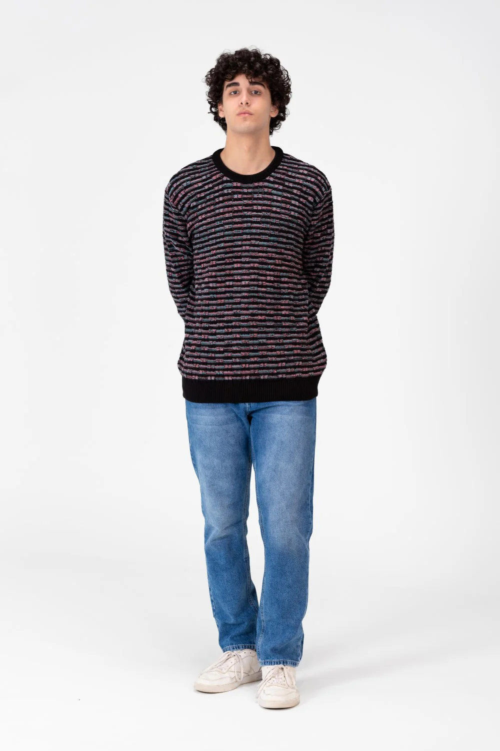 Men's Crew Neck Pullover With Basic Details - Image 6