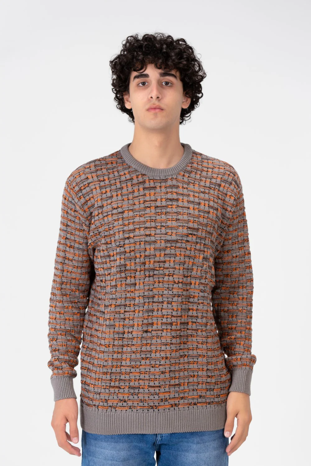 Men's Crew Neck Pullover With Basic Details - Image 7