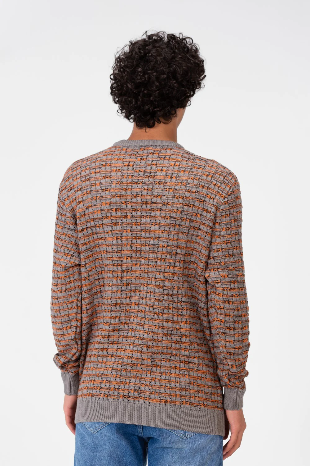 Men's Crew Neck Pullover With Basic Details - Image 8