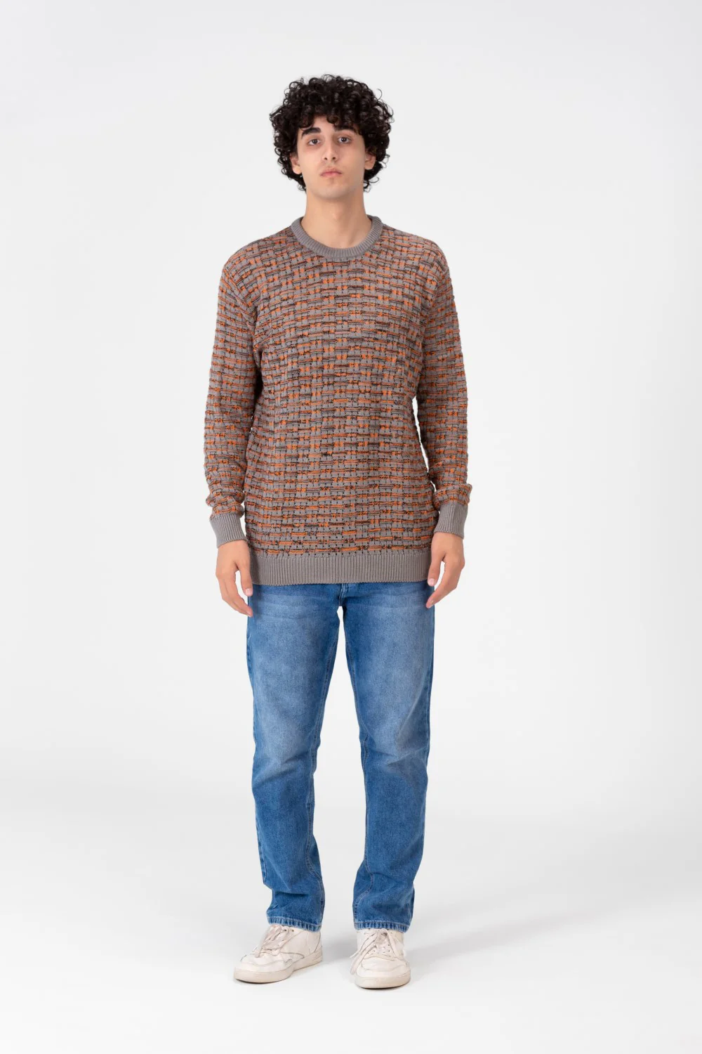 Men's Crew Neck Pullover With Basic Details - Image 9
