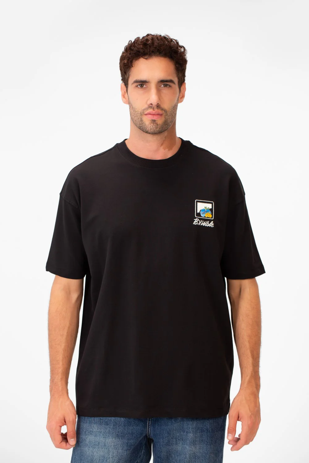 Men's Crew Neck Regular Fit Half Sleeve Summer Melton Graphic Print T-Shirt