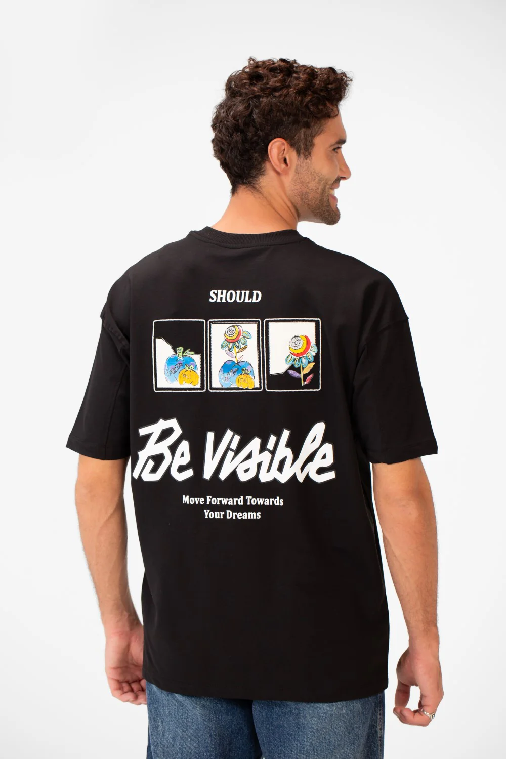 Men's Crew Neck Regular Fit Half Sleeve Summer Melton Graphic Print T-Shirt - Image 2