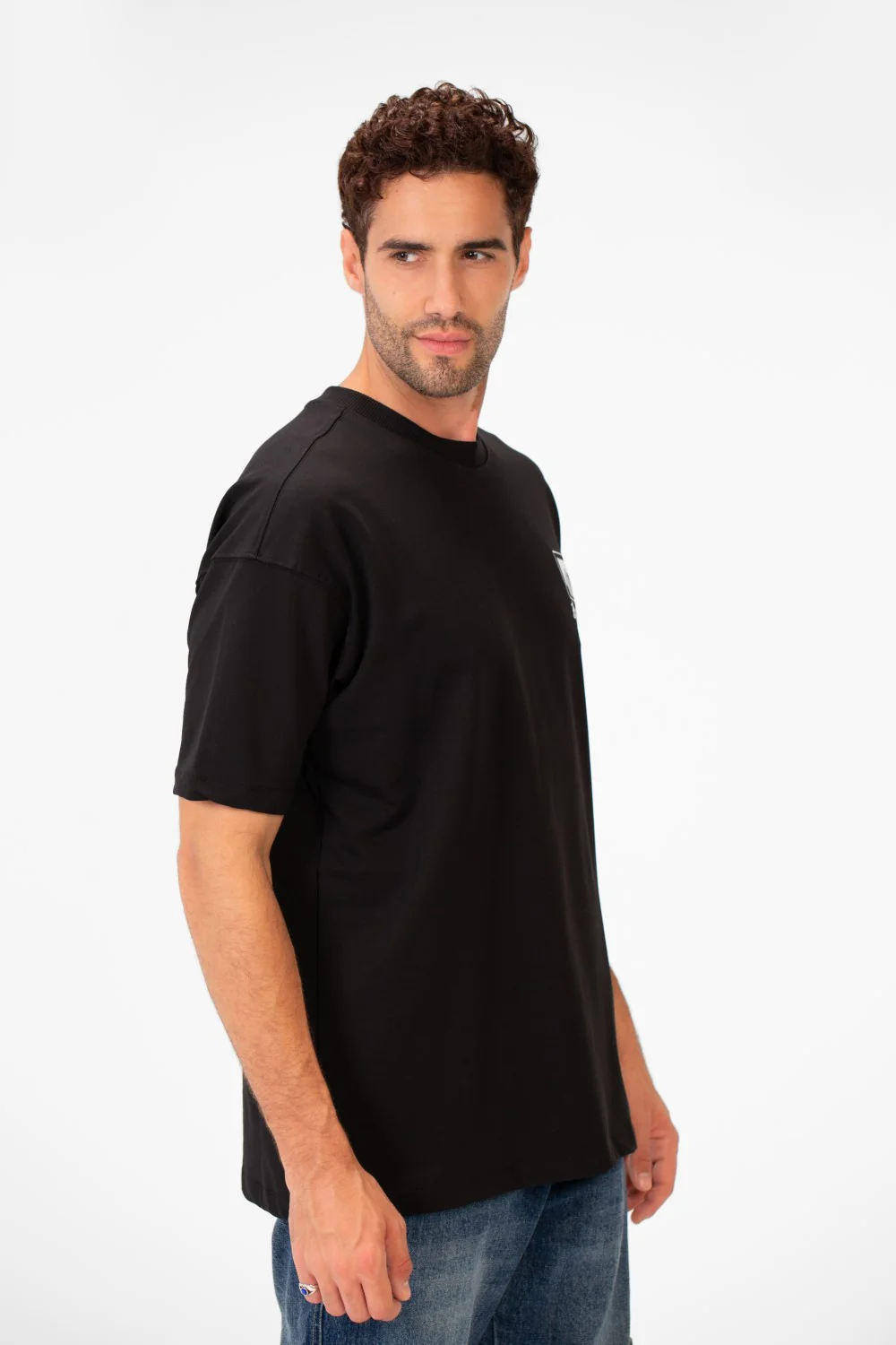 Men's Crew Neck Regular Fit Half Sleeve Summer Melton Graphic Print T-Shirt - Image 3