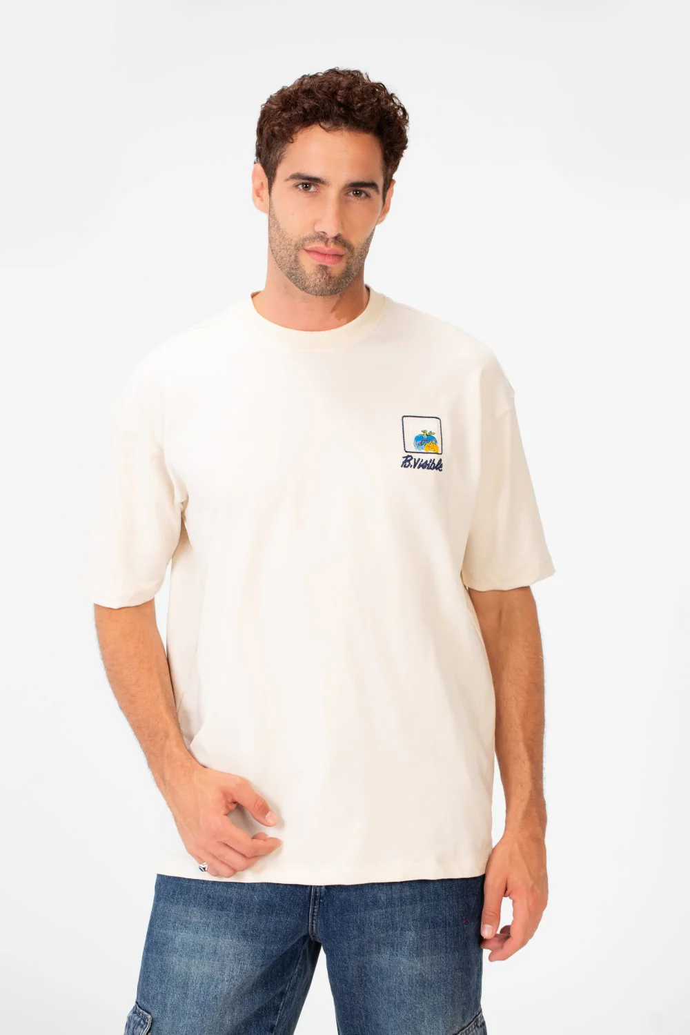 Men's Crew Neck Regular Fit Half Sleeve Summer Melton Graphic Print T-Shirt - Image 5