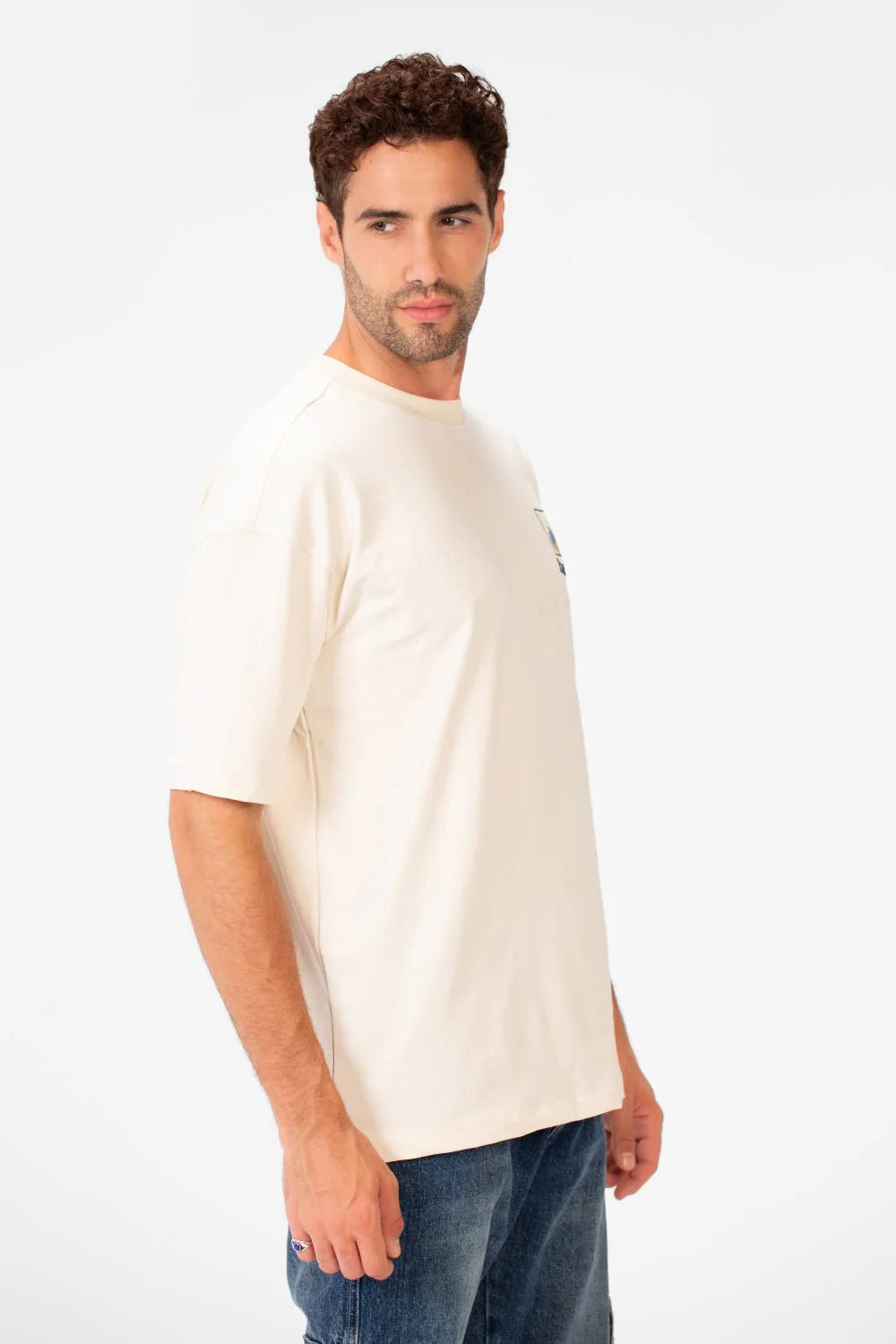 Men's Crew Neck Regular Fit Half Sleeve Summer Melton Graphic Print T-Shirt - Image 7