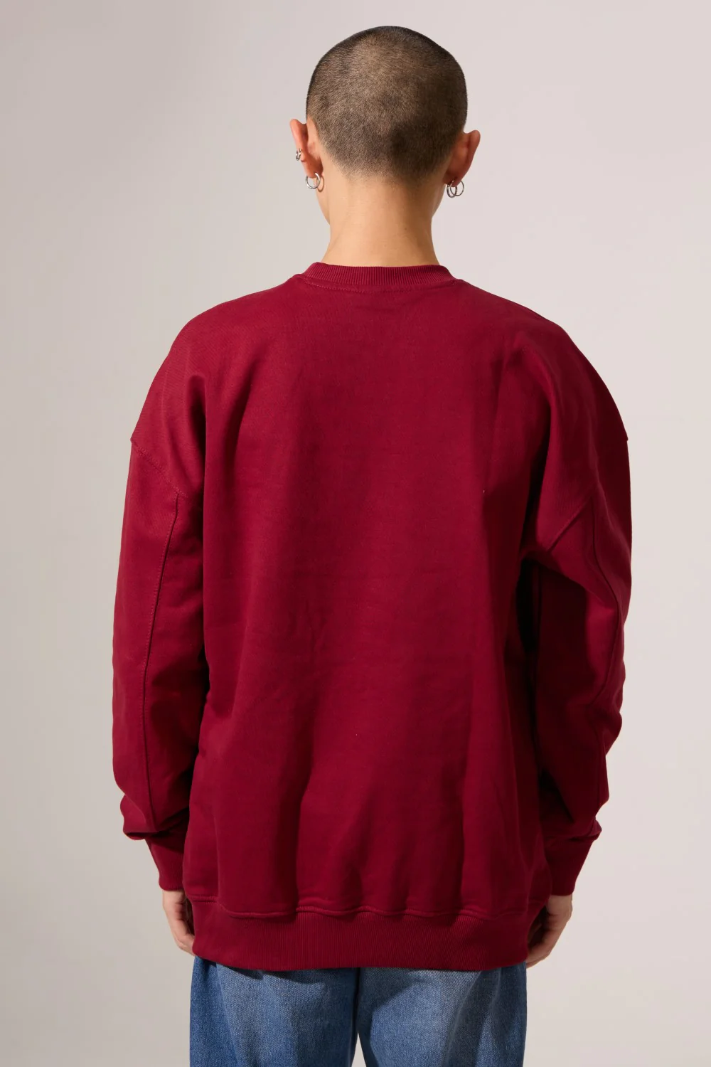 Men's Crew Neck Regular Fit Sweatshirt With A Front Moon Print - Image 10