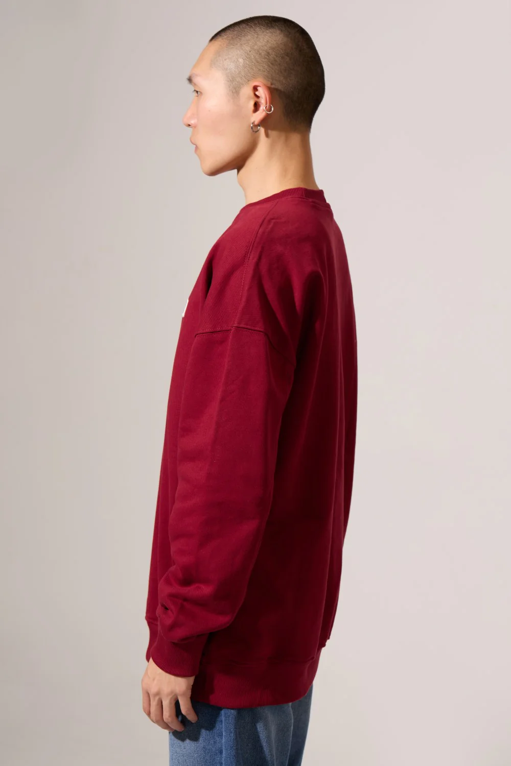 Men's Crew Neck Regular Fit Sweatshirt With A Front Moon Print - Image 11