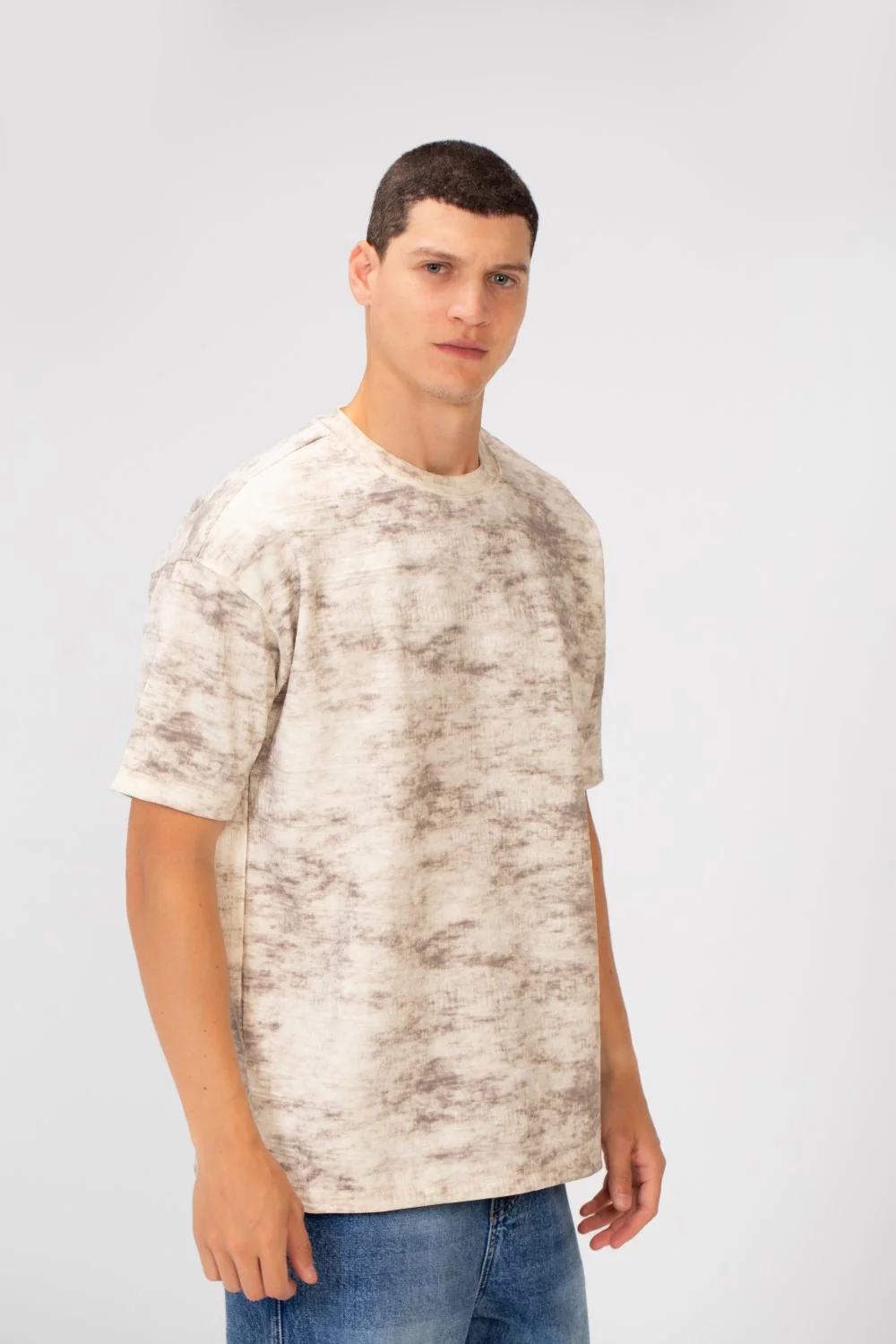 Men's Crew Neck Regular Fit Tie Die Short Sleeve T-shirt - Image 3