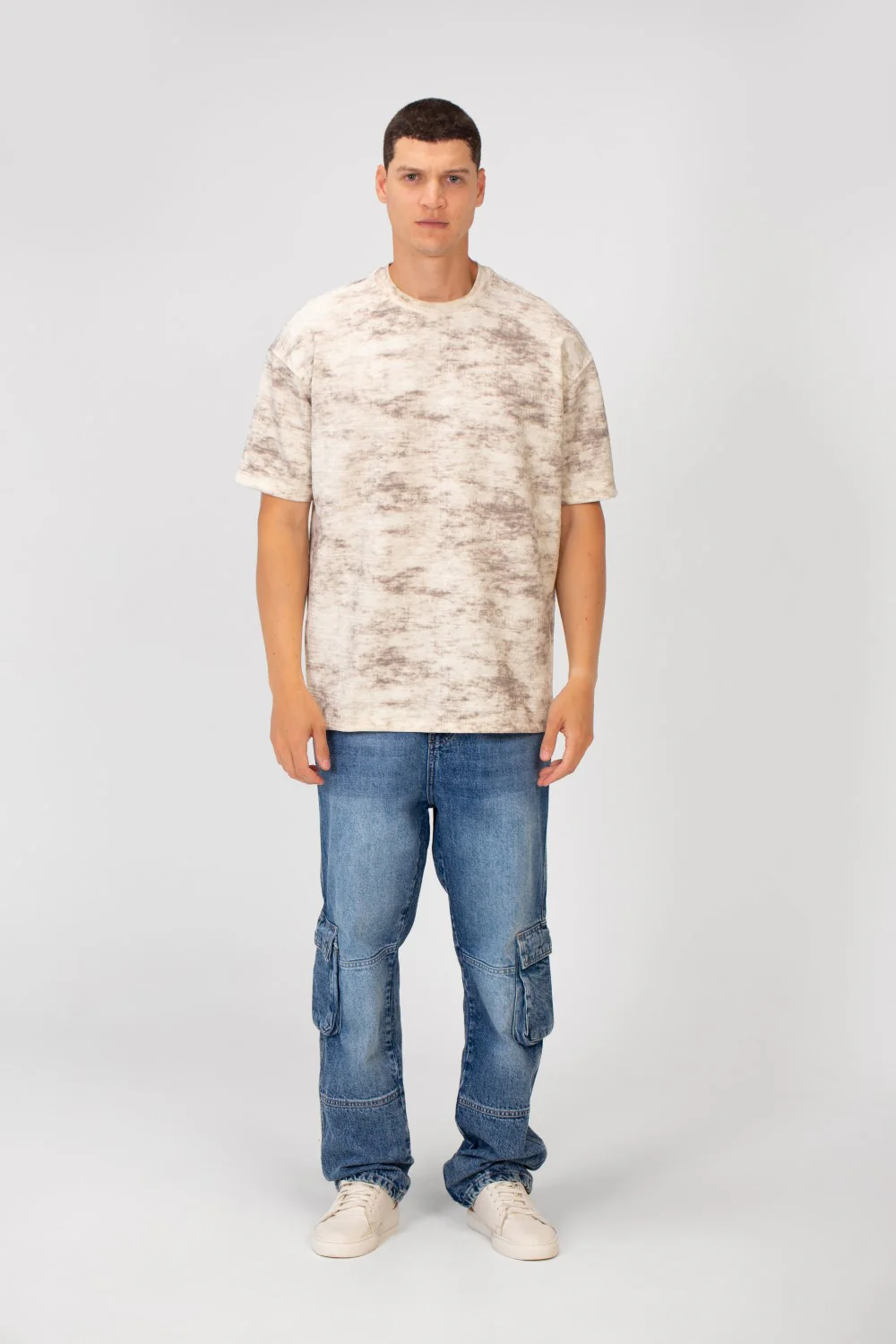 Men's Crew Neck Regular Fit Tie Die Short Sleeve T-shirt - Image 4