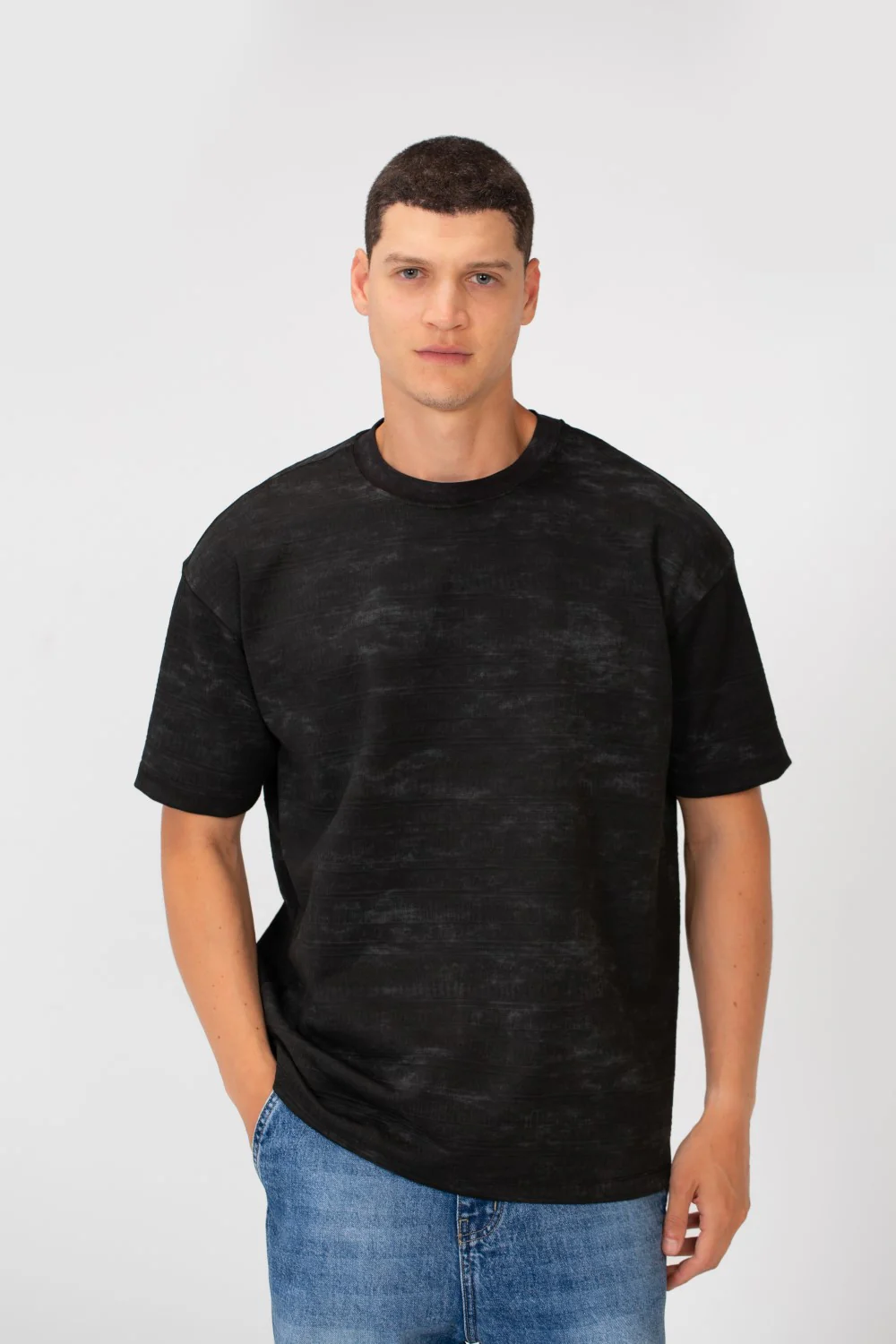 Men's Crew Neck Regular Fit Tie Die Short Sleeve T-shirt - Image 5