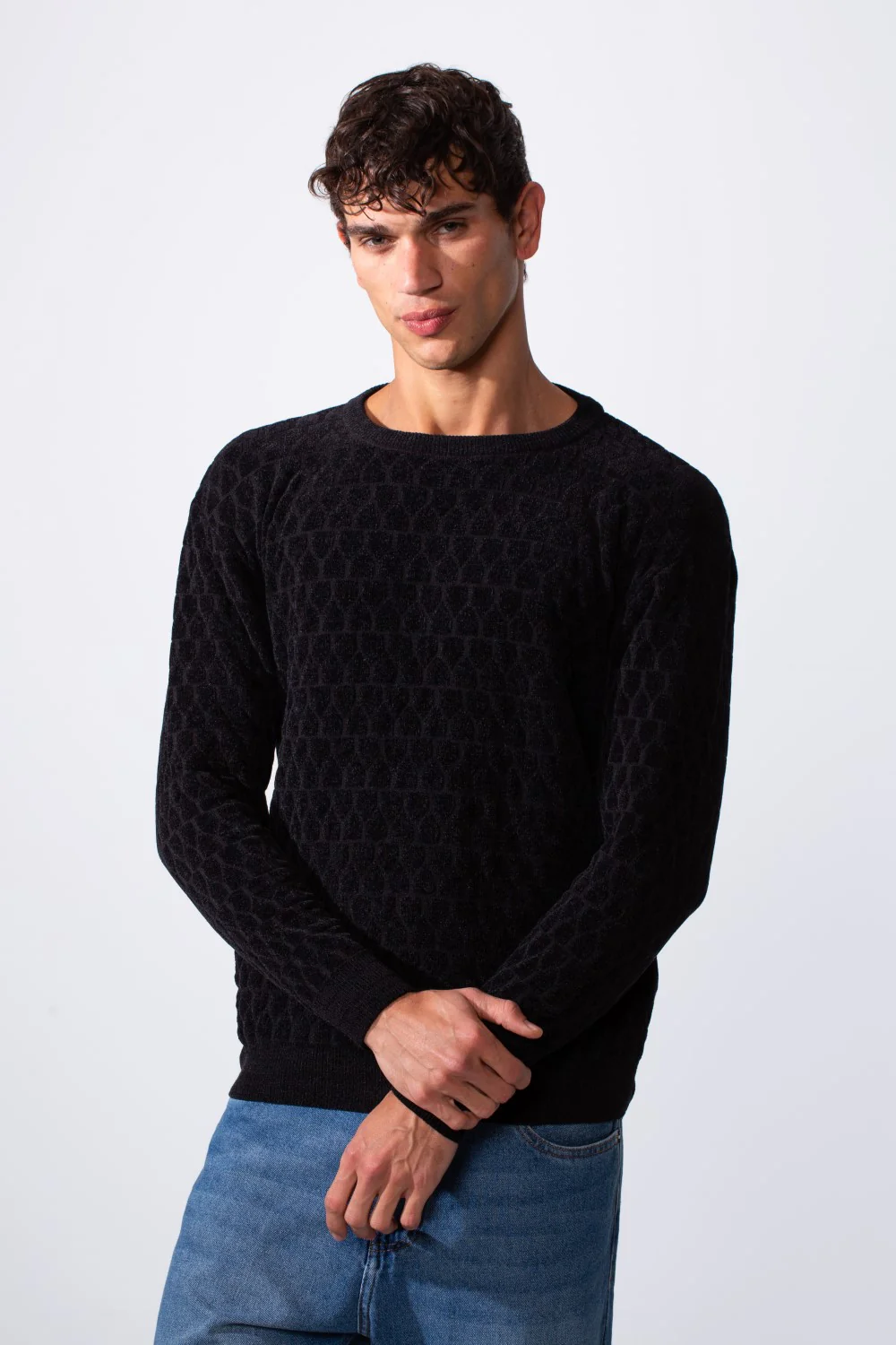 Men's Crew Neck Slim Fit Knited Pullover Sweater