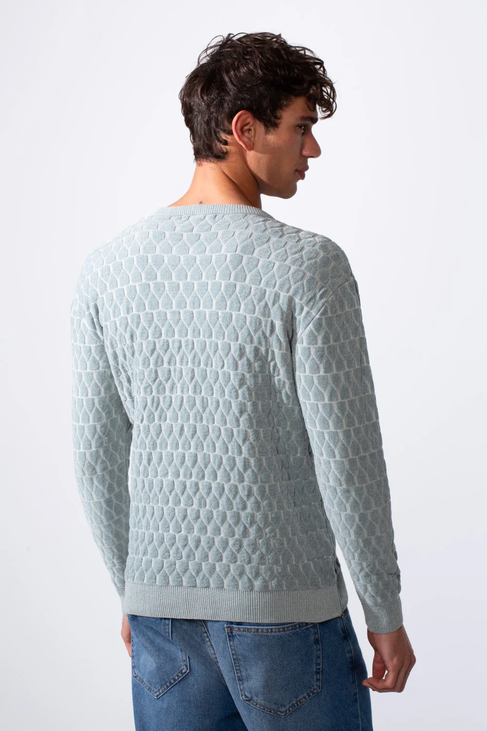 Men's Crew Neck Slim Fit Knited Pullover Sweater - Image 6