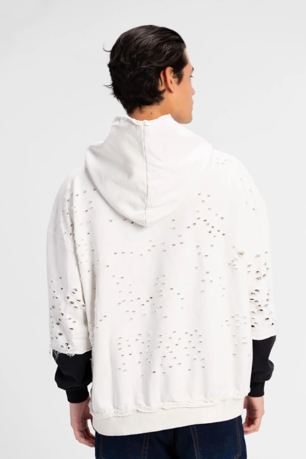 Men's Cutting Oversized Hooded Sweatshirt - Image 10