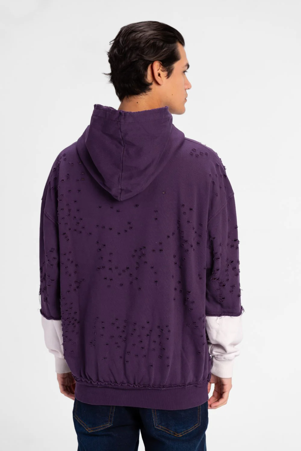 Men's Cutting Oversized Hooded Sweatshirt - Image 6