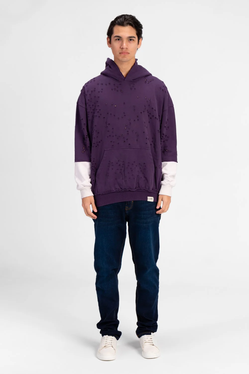 Men's Cutting Oversized Hooded Sweatshirt - Image 8