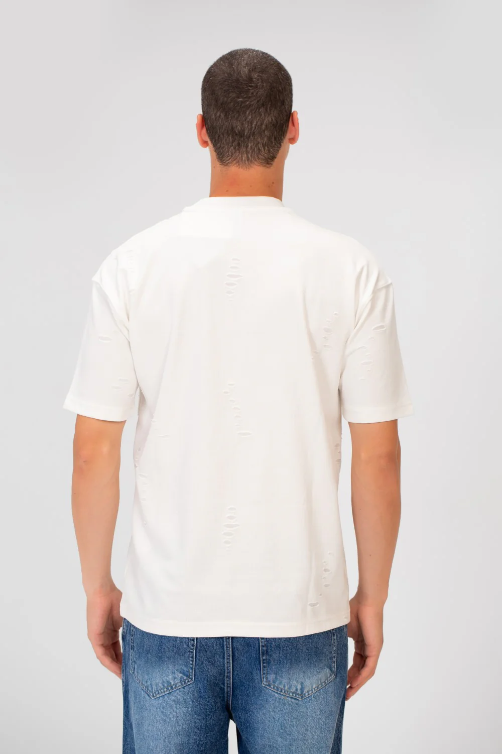 Men's Cutting Regular Fit Round Neck Short Sleeves T-shirt In Basic Colors - Image 10