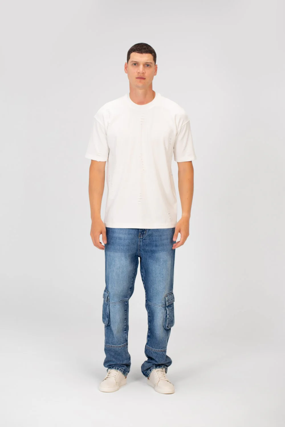 Men's Cutting Regular Fit Round Neck Short Sleeves T-shirt In Basic Colors - Image 12