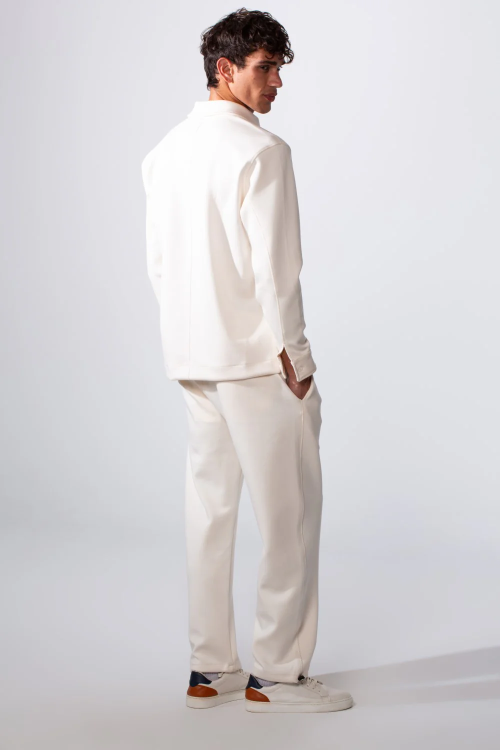 Men's Daily Wear Oversized Melton Two-Piece Outfit Set - Image 10